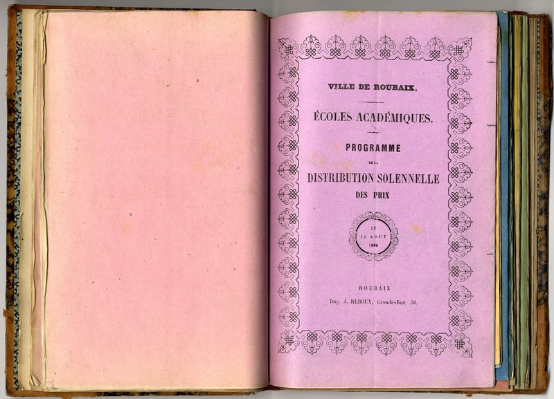 1866 - Distribution solennelle des prix aux élèves des écoles académiques