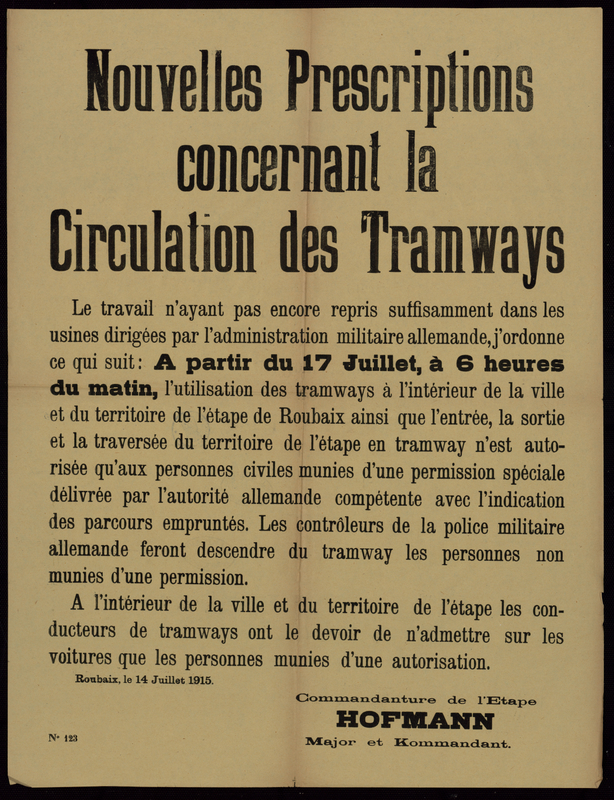 Nouvelles prescriptions concernant la circulation des tramways
