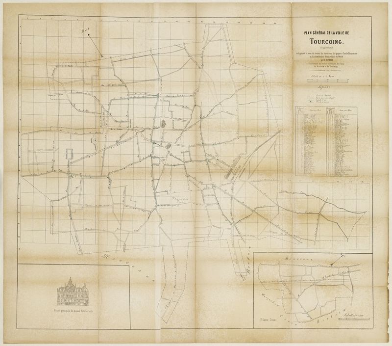 Plan général de Tourcoing, 1868.