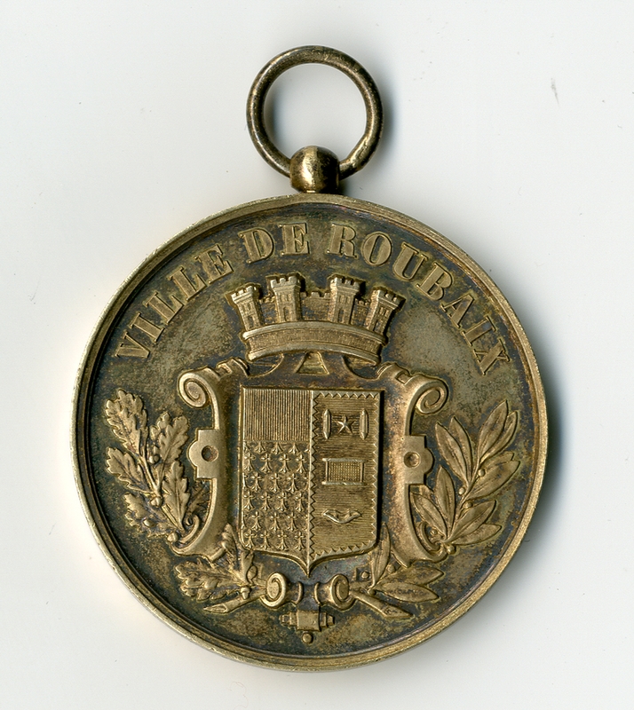 Médaille pour la fête patronale de la ville de Roubaix.