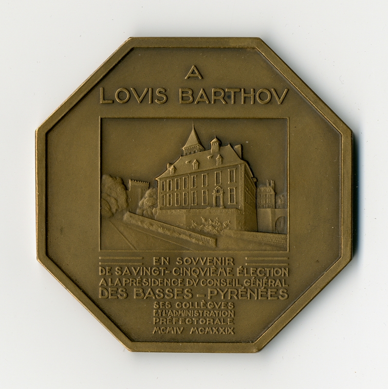 Médaille en souvenir de Louis Barthov