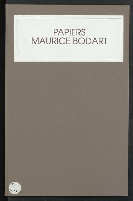 Papiers Maurice Bodart
