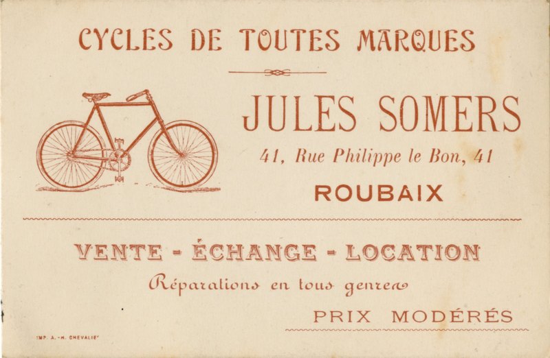 Une carte pour les cycles Jules Somers