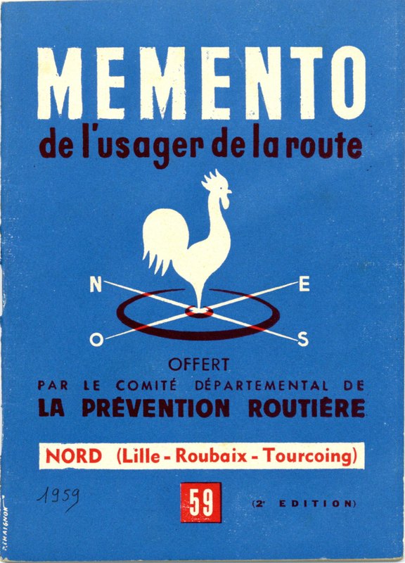 Le memento de l'usager de la route offert par la Prévention Routière du Nord