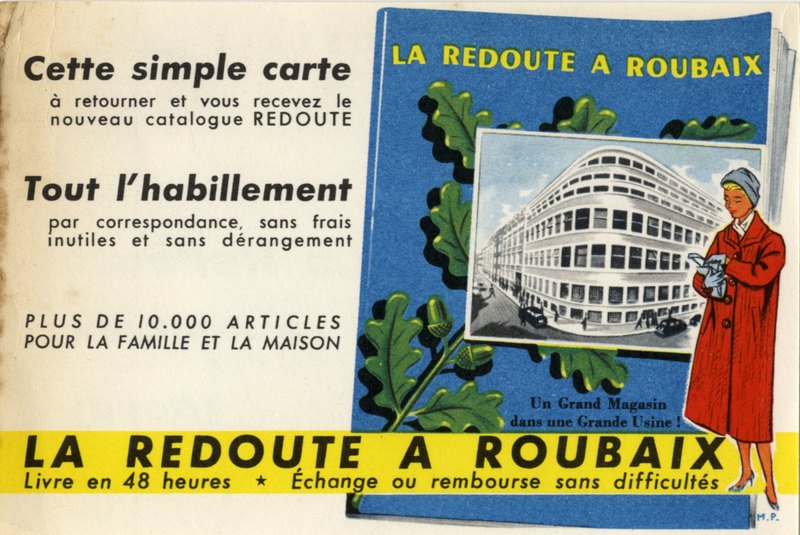 Une carte postale pour un catalogue La Redoute