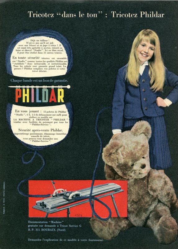 Des publicités pour la marque Phildar