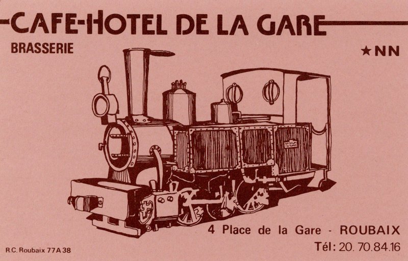 Une carte de l'Hôtel de la Gare