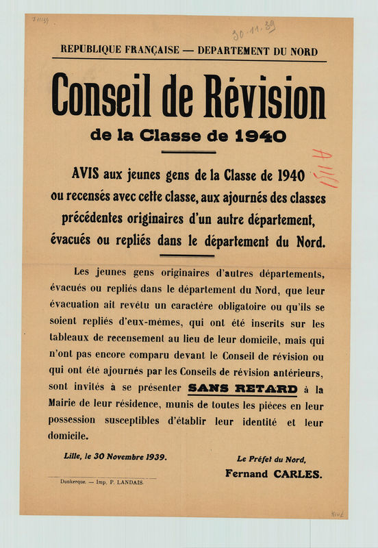 Conseil de révision de la classe de 1940