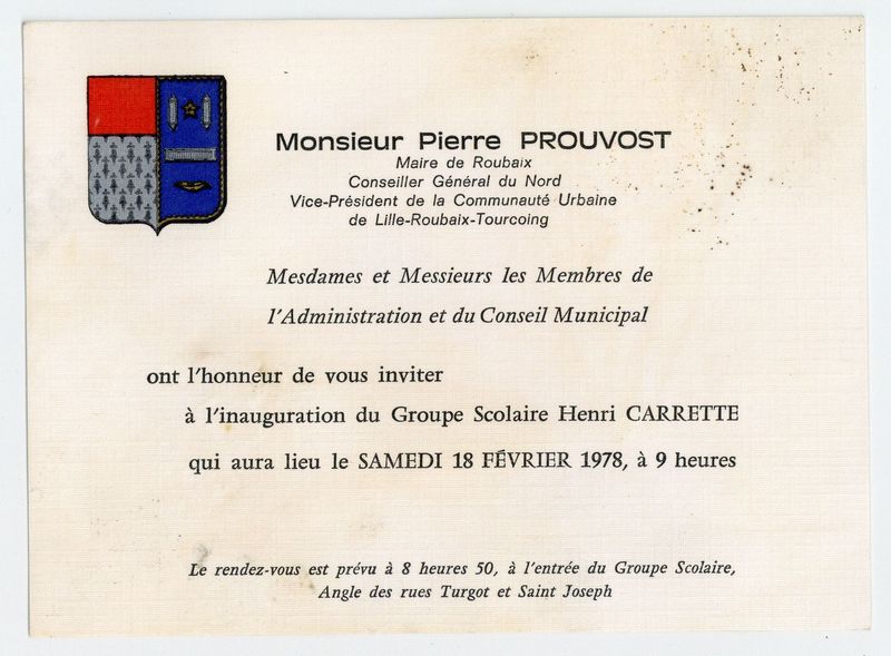 Inauguration du Groupe Scolaire Henri Carrette