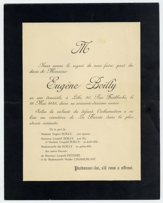 Décès de Eugène Boilly