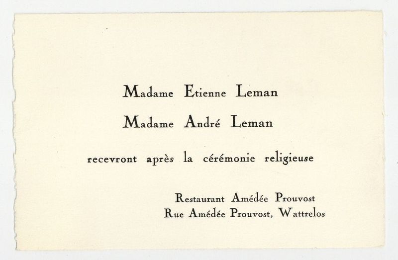 Mariage de Bernard Leman et Marie-Noëlle Leman