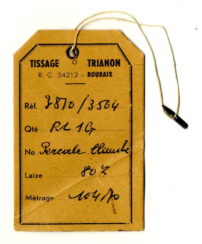 Etiquette Tissage Trianon