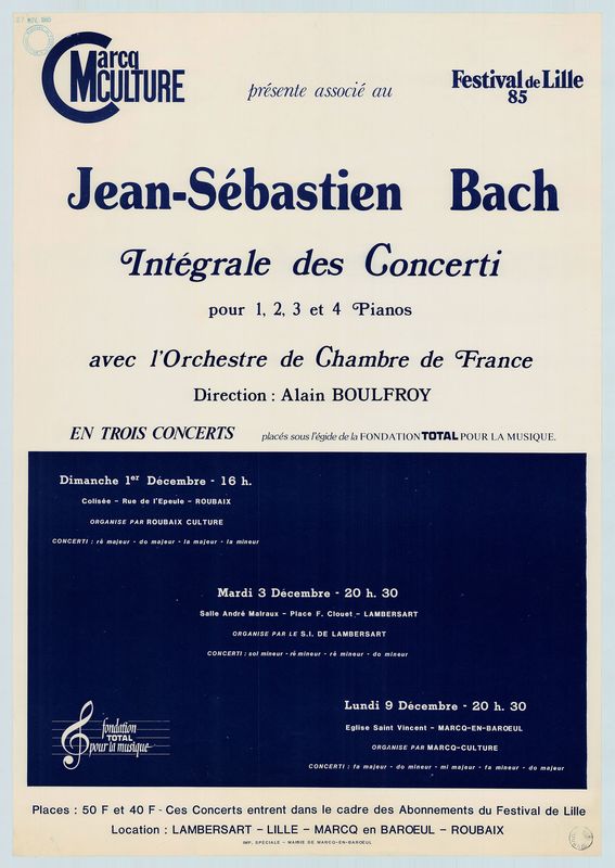 Jean-Sebastien Bach - intégrale des concerti