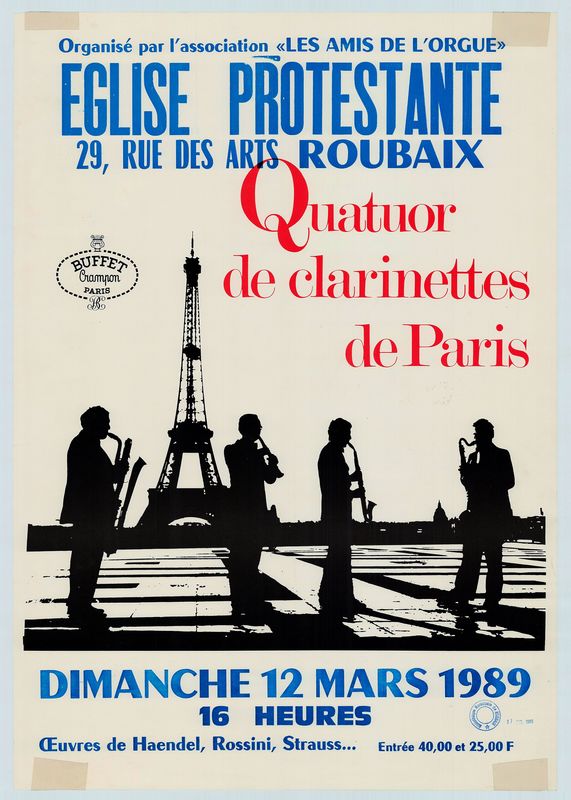 Quatuor de clarinettes de Paris à l'église protestante de Roubaix