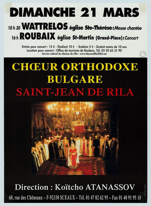 Choeur orthodoxe bulgare Saint-Jean de Rila