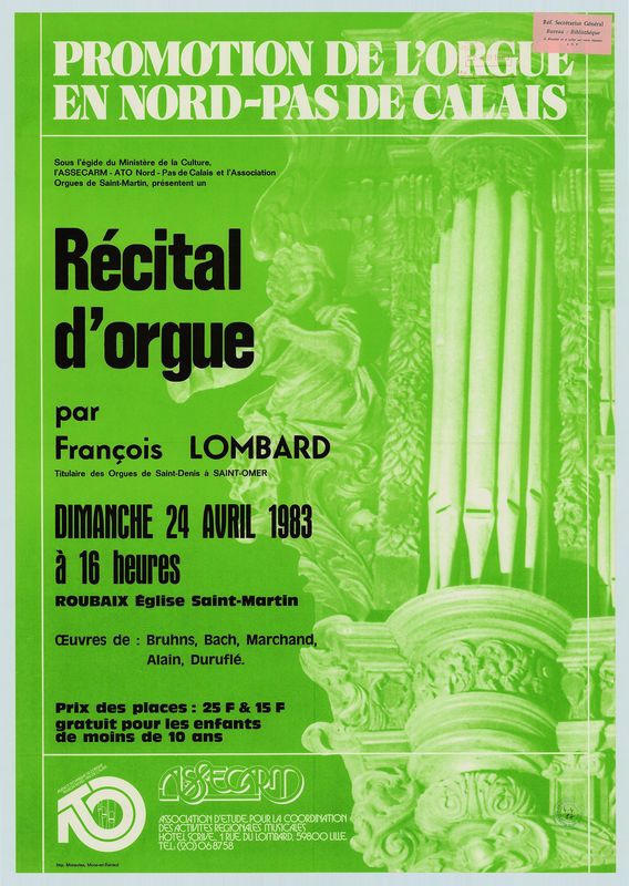 Récital d'orgue à l'église Saint-Martin de Roubaix