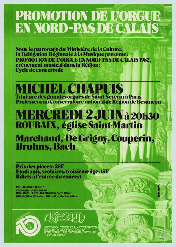 Michel Chapuis à l'église Saint-Martin de Roubaix
