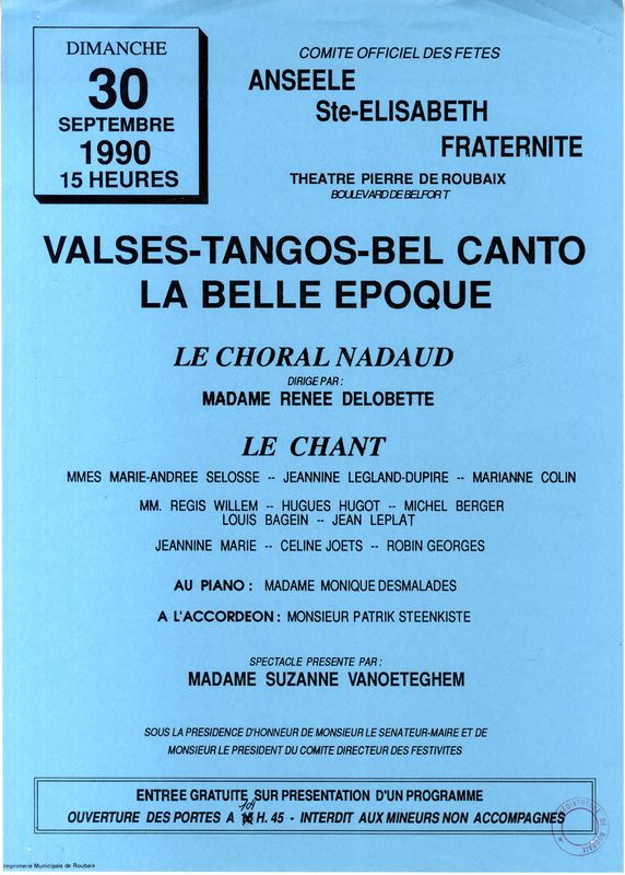 Valses - Tangos - Bel Canto La Belle Epoque