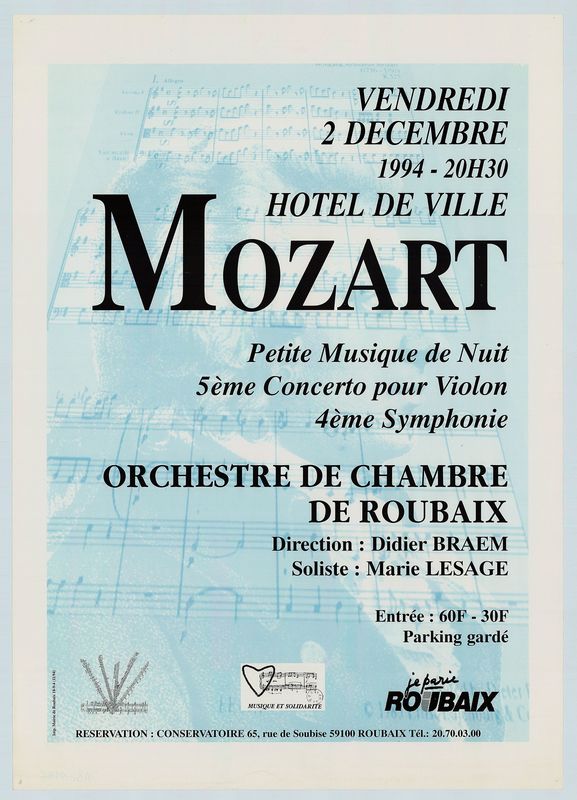 Mozart par l'orchestre de chambre de Roubaix