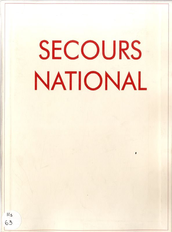 Secours National de Croix. Réunions du Comité central