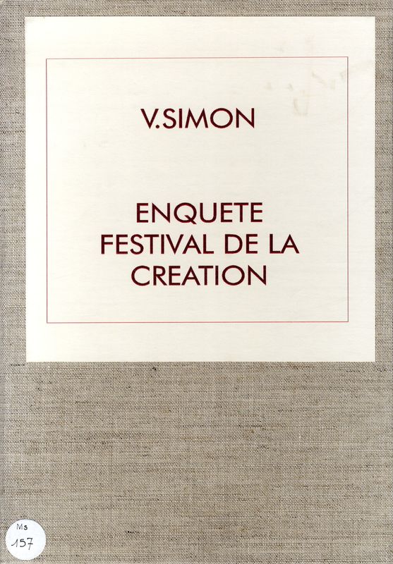 Résultats de l'enquête proposée au Festival de la Création le 14 mars 1987 à Roubaix