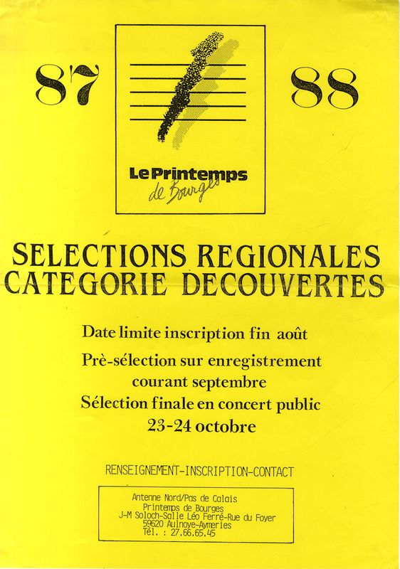 Sélections régionales pour le Printemps de Bourges