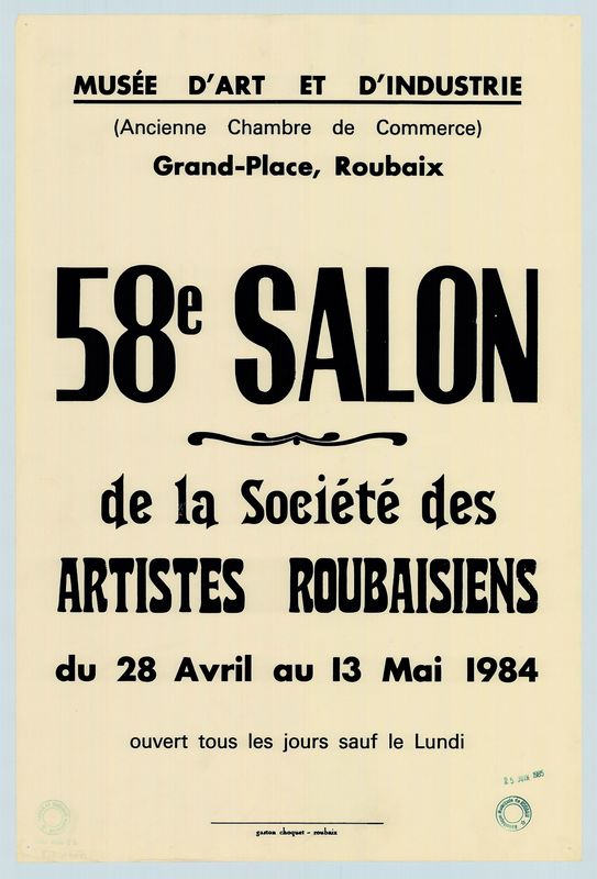 58e salon de la société des artistes roubaisiens