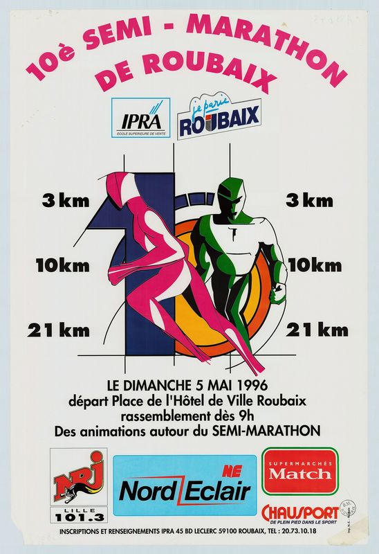 10e semi-marathon de Roubaix, 3, 10, 21 kms