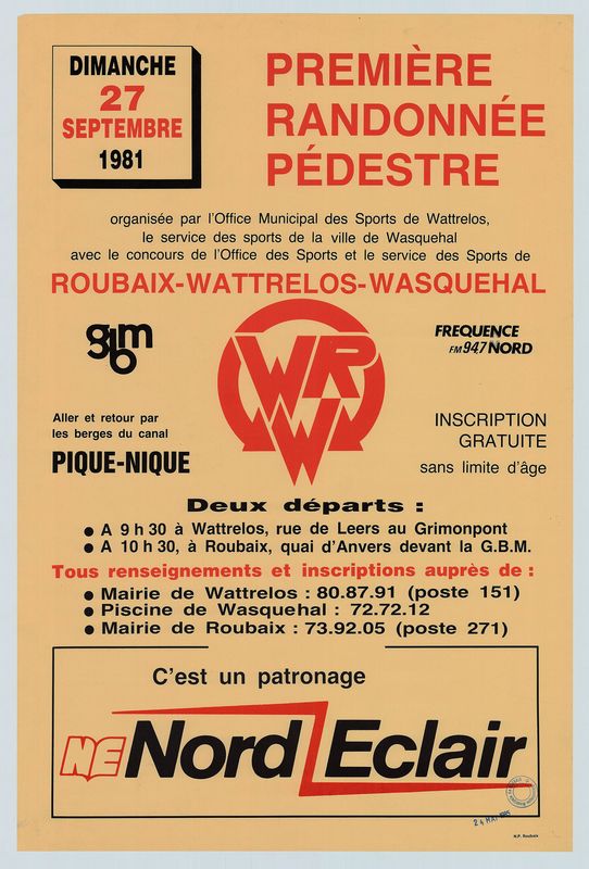 Première randonnée pédestre Roubaix-Wettrelos-Wasquehal