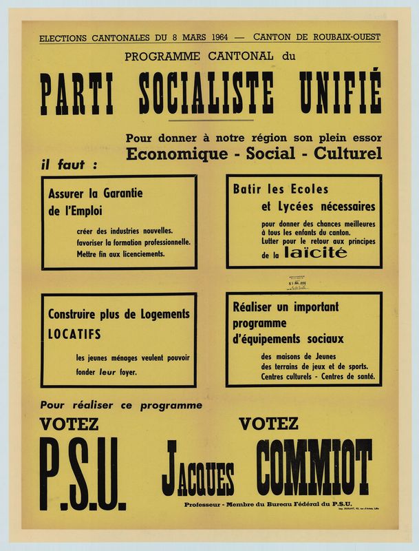 Programme cantonal du Parti Socialiste Unifié