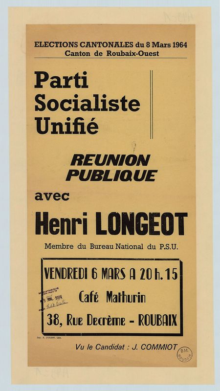 PSu : réunion publique avec Henri Longeot
