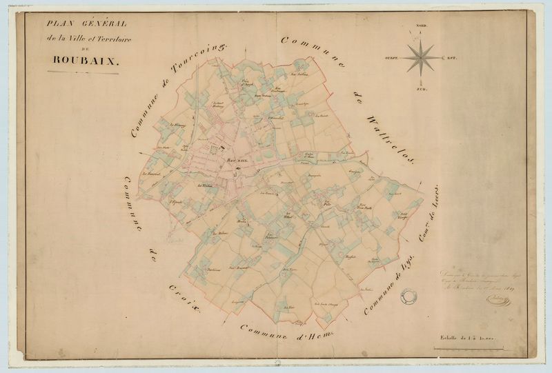 Plan général de la ville et territoire de Roubaix
