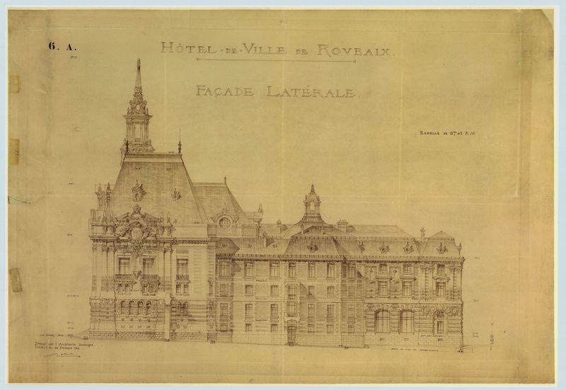 Hôtel de Ville de Roubaix : façade latérale