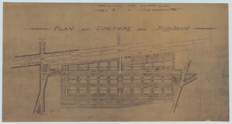Plan du cimetière de Roubaix