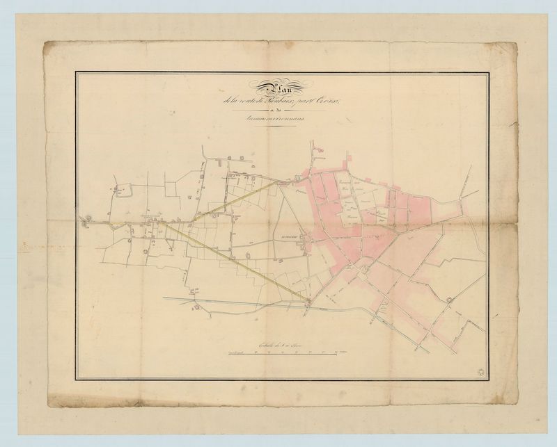 Plan de la route de Roubaix par Croix