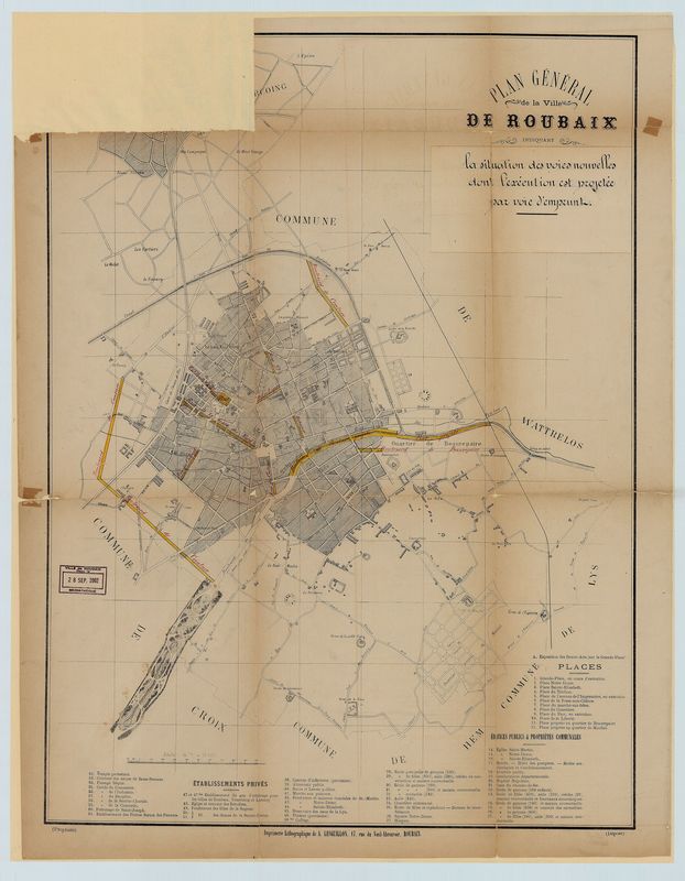 Plan général de la Ville de Roubaix