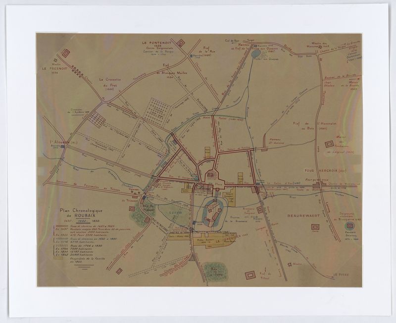 Plan chronologique de Roubaix 1487-1682-1830