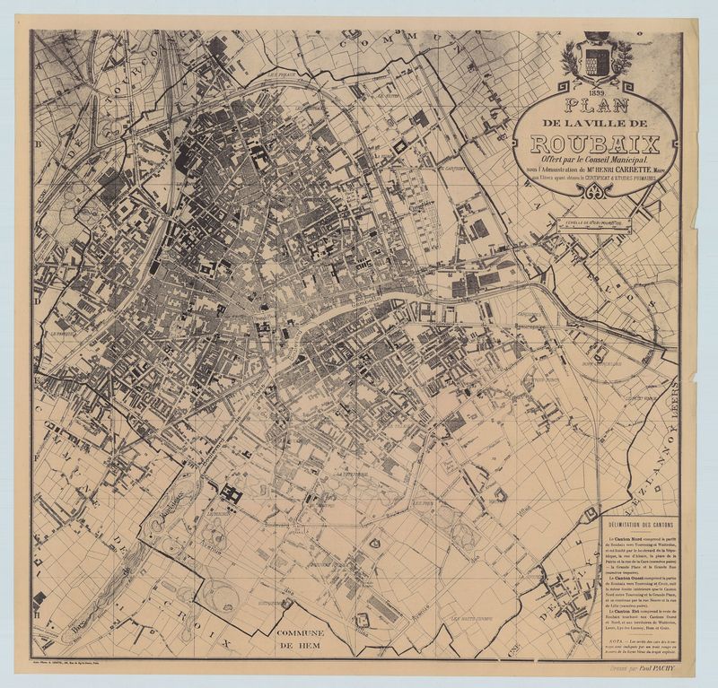Plan général de la Ville de Roubaix