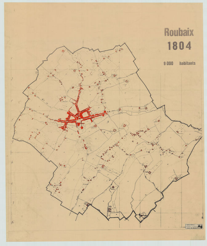 Plans de Roubaix entre 1804 et 1986