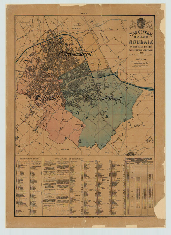 Plan général de la ville Roubaix