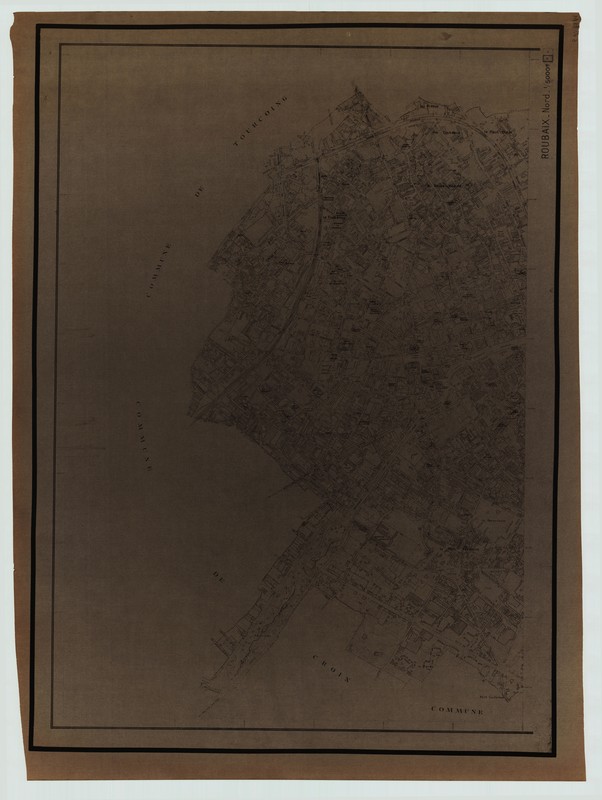 Plan topographique de Roubaix