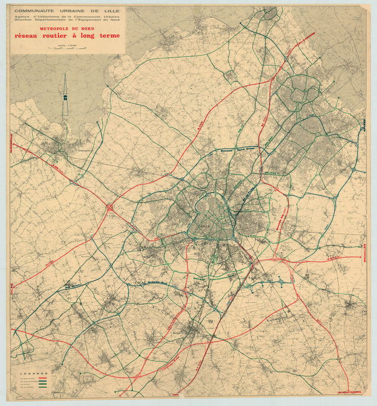 Plan du réseau routier à long terme de la Communauté Urbaine de Lille