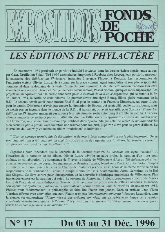 n°17 - Les Editions du Phylactère