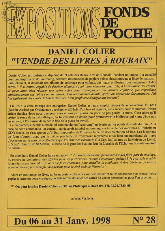 n°28 - Daniel Colier : vendre des livres à Roubaix