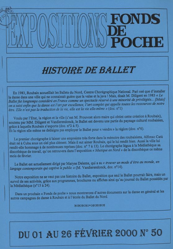 n°50 - Histoire de ballet [les Ballets du Nord, Centre Chorégraphique National]