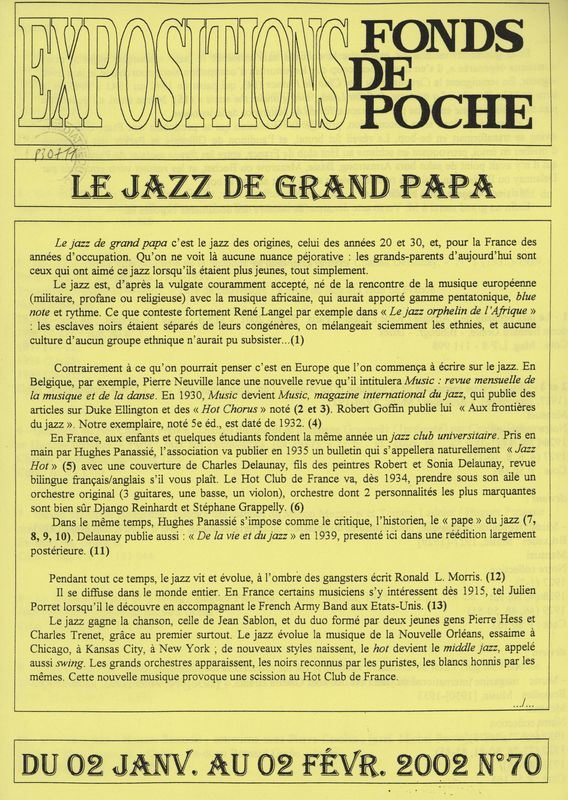 n°70 - Le jazz de grand papa
