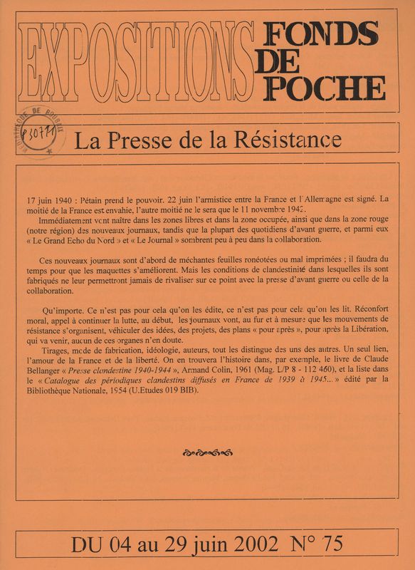 n°75 - La Presse de la Résistance