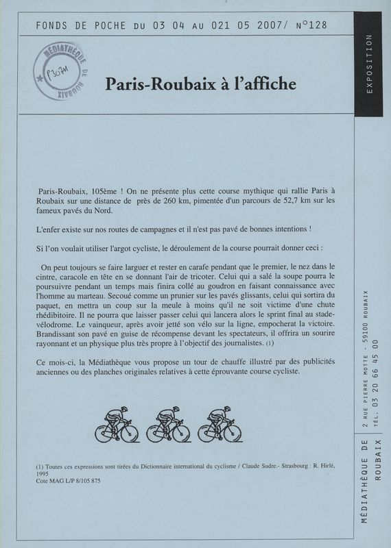 n°128 - Paris-Roubaix à l'affiche