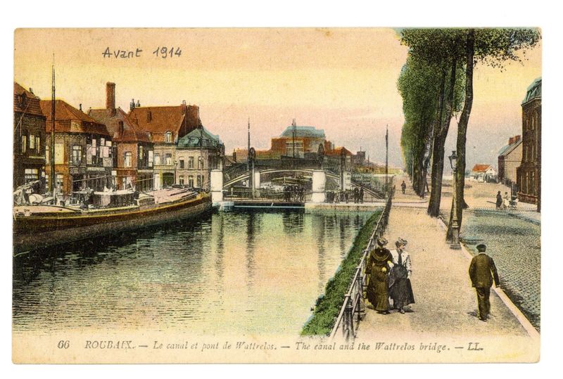 Le canal et pont de Wattrelos