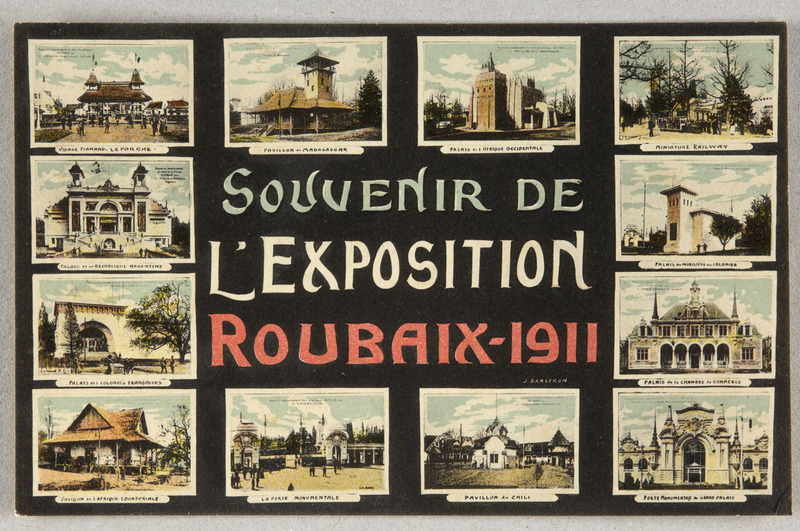 Carte postale : Souvenir de l'exposition Roubaix 1911